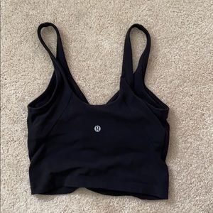 black lululemon align tank